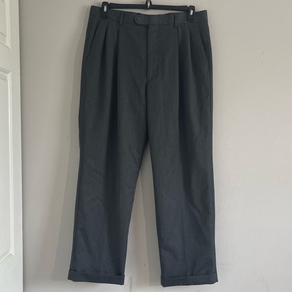 Alan Flusser Dress Pants Men’s, Waist 36/Length 30, Dark Gray